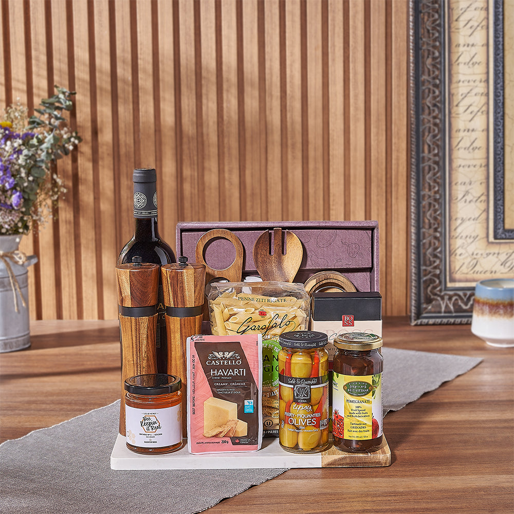 Kosher Wine Hanukkah Gift Set – how the gift is presented