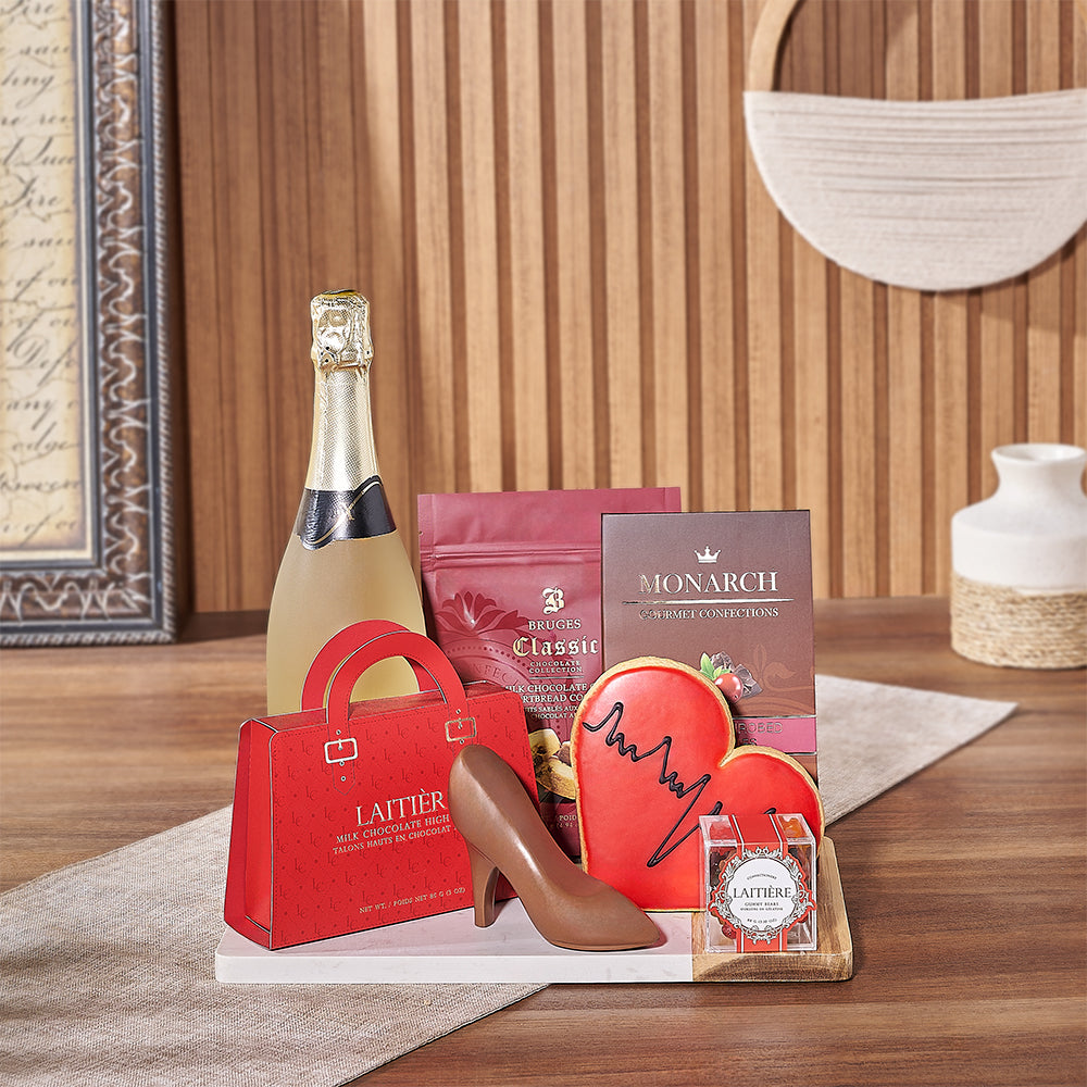 Valentine's Day Sparkling Wine Delight – how the gift is presented