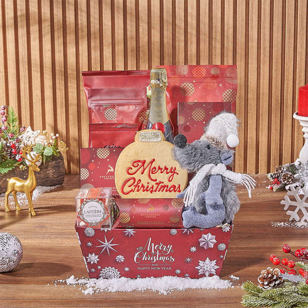 Sparkling Wine Festive Tray – how the gift is presented