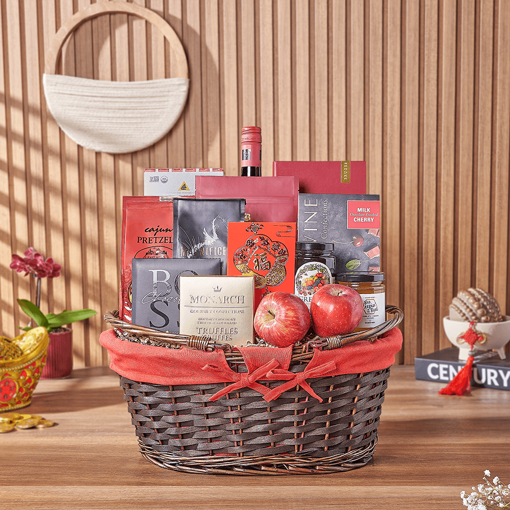 Chinese New Year Wine & Feast Gift, wine gift, wine, chinese new year gift, chinese new year, lunar new year gift, lunar new year, Connecticut delivery