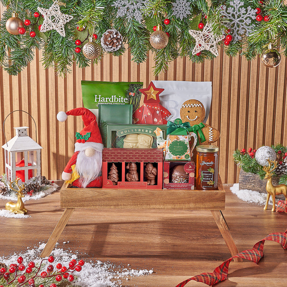 Holiday Chocolate Truffles Basket – how the gift is presented