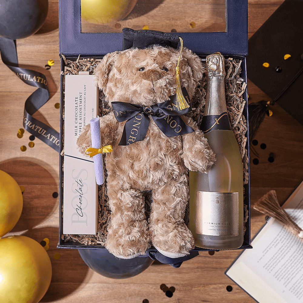 Congratulations Grad Bubbly Box, champagne gift, champagne, sparkling wine gift, sparkling wine, graduation gift, graduation, Connecticut delivery