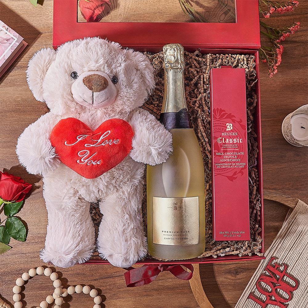 Davisville Valentine’s Basket, champagne gift, champagne, sparkling wine gift, sparkling wine, chocolate gift, chocolate, Connecticut delivery