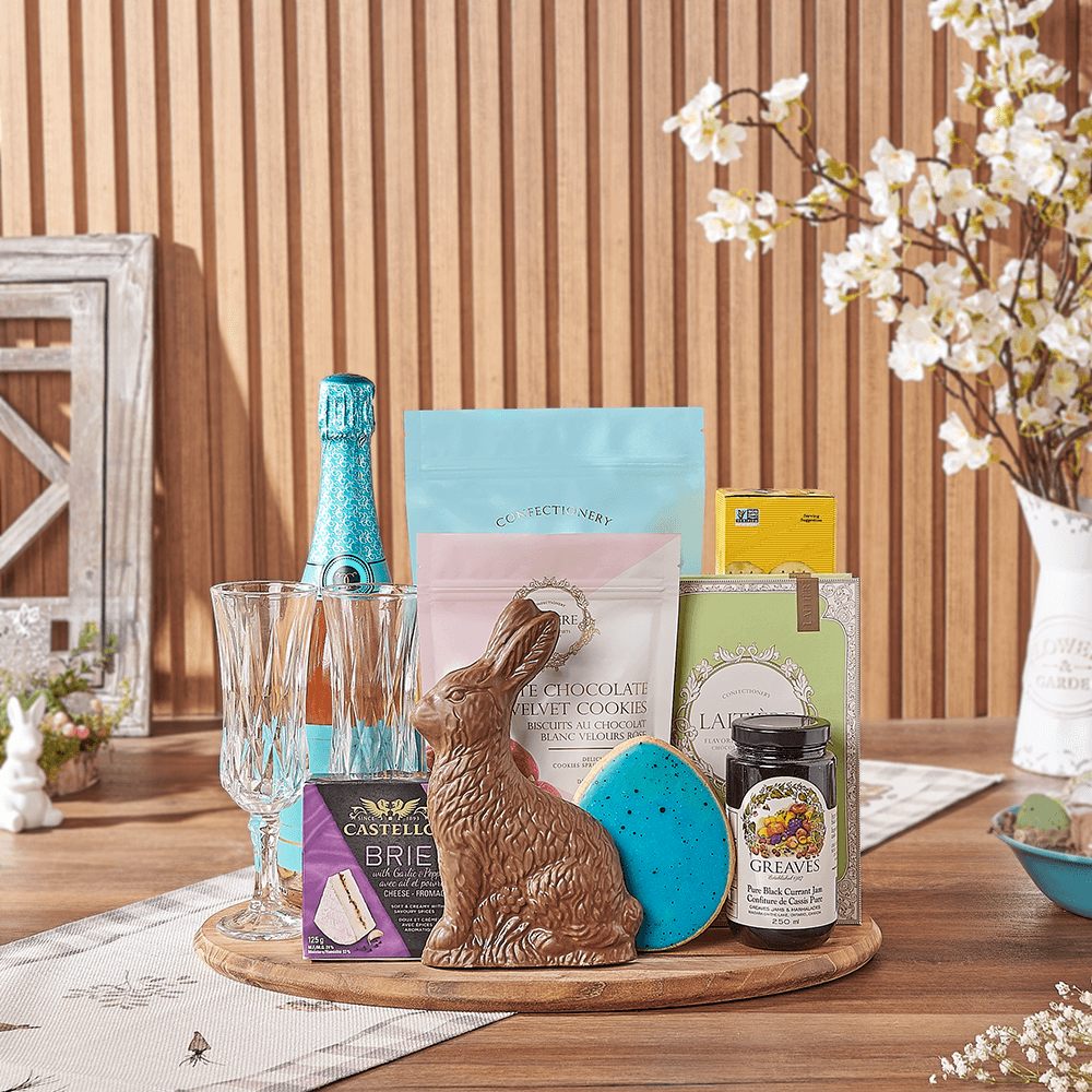 Easter Champagne Sharing Gift, champagne gift, champagne, sparkling wine gift, sparkling wine, chocolate gift, chocolate, easter gift, easter, Connecticut delivery