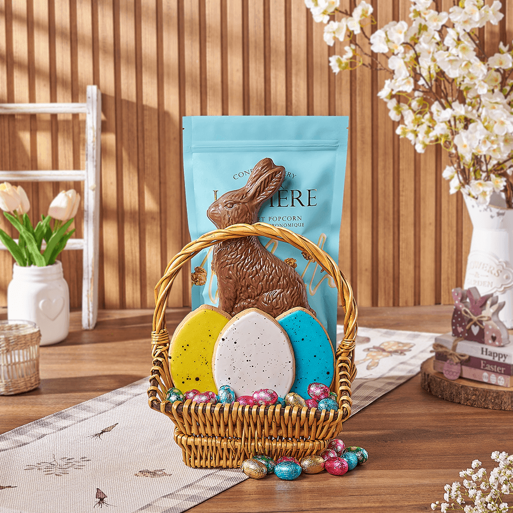Easter Chocolate Gift Basket, easter gift, easter, cookie gift, cookie, chocolate gift, chocolate, Connecticut delivery