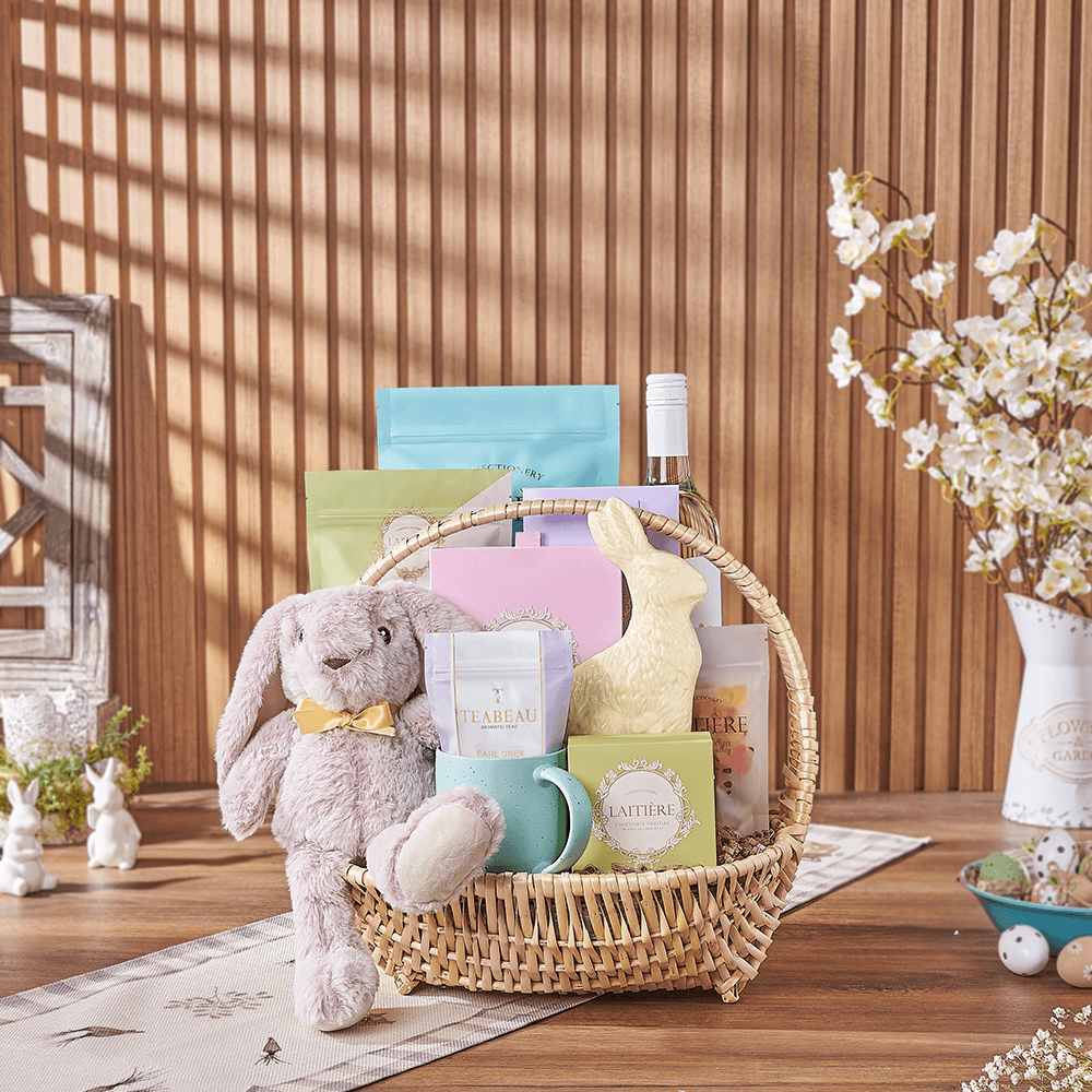 Easter Feast & Wine Gift, wine gift, wine, easter gift, easter, chocolate gift, chocolate, tea gift, tea, Connecticut delivery