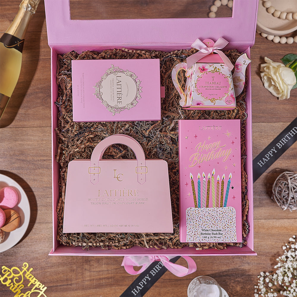 Birthday Collection White Chocolate Gift Box – how the gift is presented