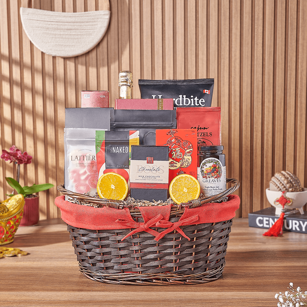 Luxe Chinese New Year Champagne Gift, champagne gift, champagne, sparkling wine gift, sparkling wine, chinese new year gift, chinese new year, lunar new year gift, lunar new year, Connecticut delivery