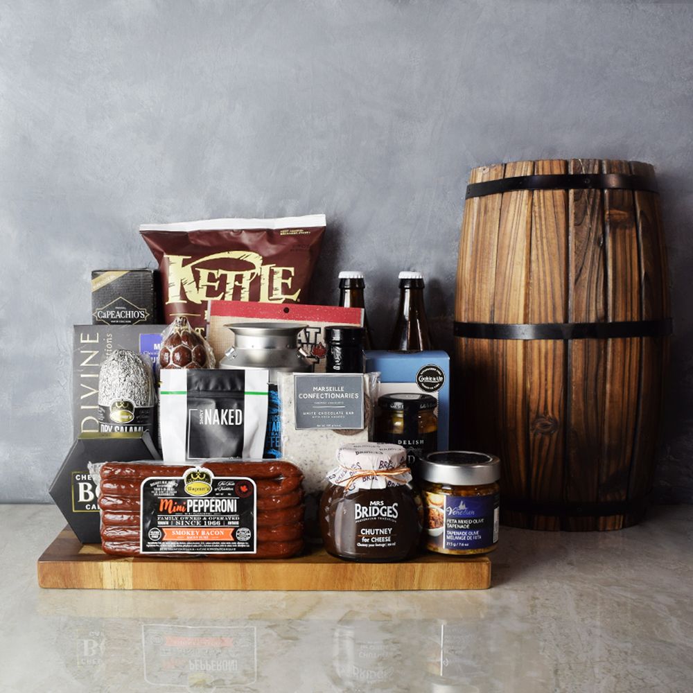 Meat & Cheese for Two Gift Basket - Gourmet Gift Basket - Connecticut Baskets
