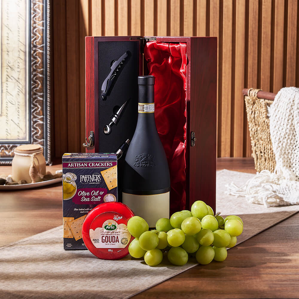 Ultimate Wine Pairing Gift Set, wine gift, wine, cheese gift, cheese, fruit gift, fruit, Connecticut delivery