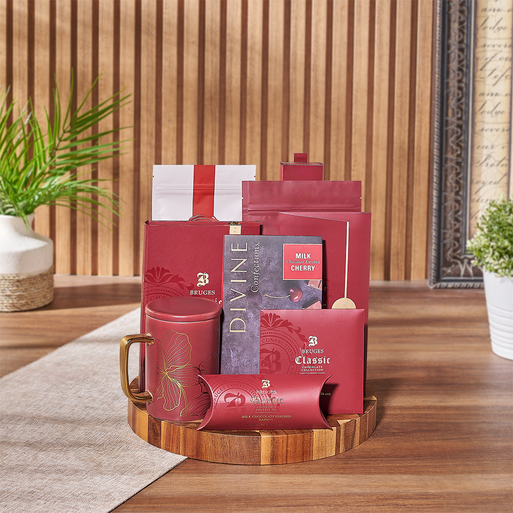 Milk Chocolate Indulgence Gift Basket – how the gift is presented