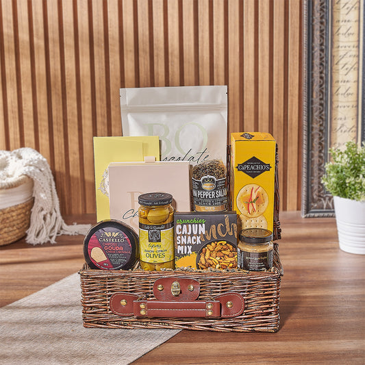 All The Good Stuff' Gift Basket! Packed with delectable treats, it's the perfect present for friends and family alike - Connecticut Delivery