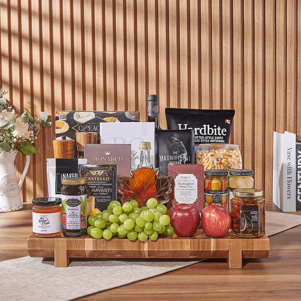 Kosher Wine Snack Tray – how the gift is presented