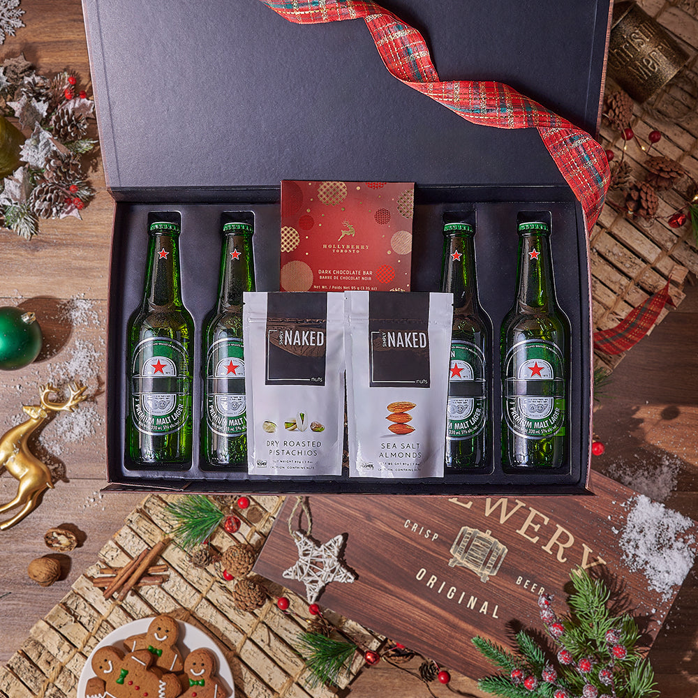 Beer Crate with Sea Salt Almonds – how the gift is presented