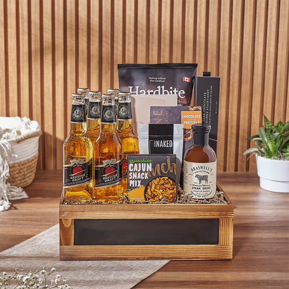 Beer & Total Snacking Crate, beer gift, beer, gourmet gift, gourmet, chocolate gift, chocolate, Connecticut delivery