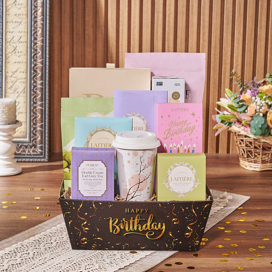 Birthday Tea & Goodies Gift gift basket from Connecticut Baskets