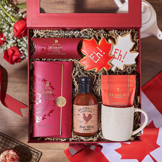 Canada Day Tea Gift Box, canada day gift, canada day, tea gift, tea, chocolate gift, chocolate, Connecticut delivery