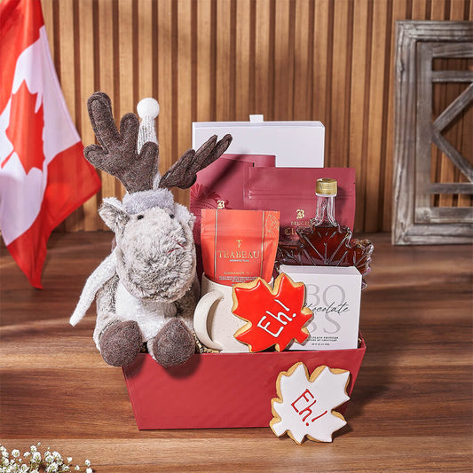 Canada Day Tea & Treat Gift, canada day gift, canada day, tea gift, tea, cookie gift, cookie, Connecticut delivery