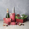 Christmas Joy Champagne Set from Connecticut Baskets - Connecticut Delivery