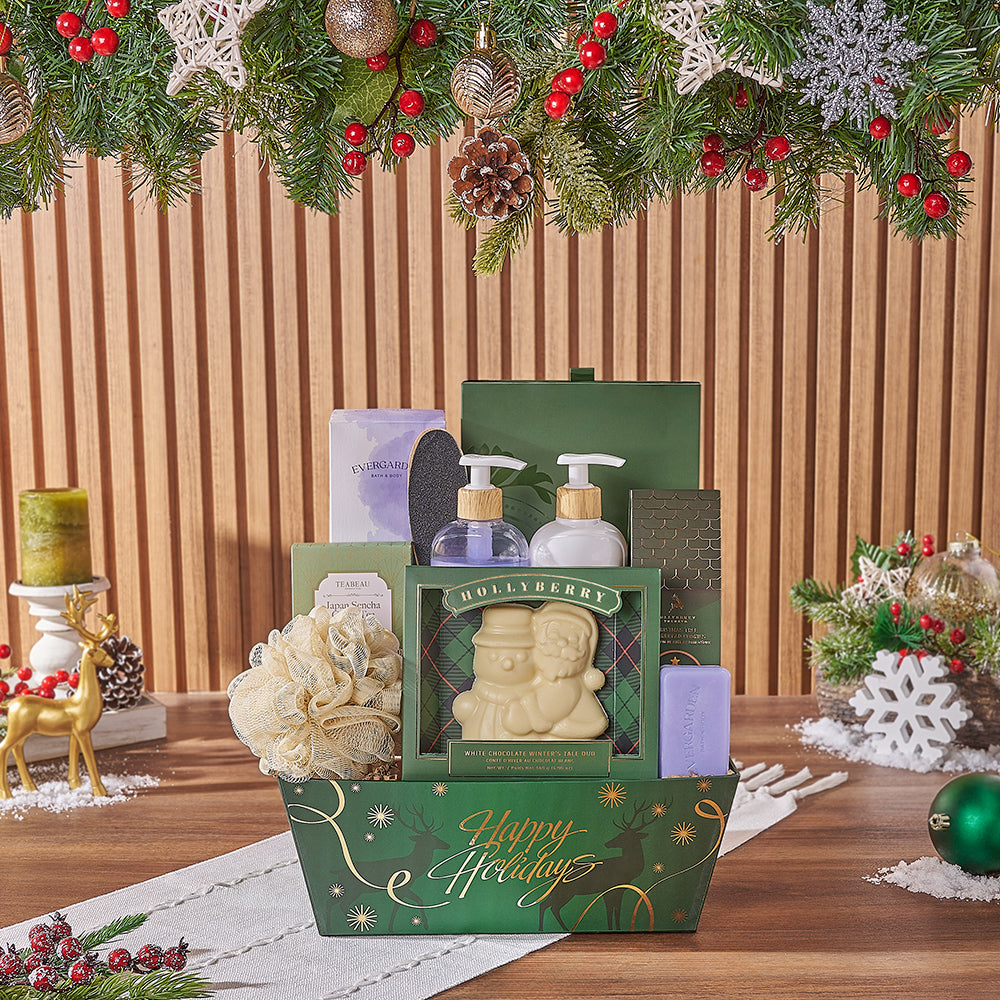 Christmas Truffles and Spa Set – how the gift is presented