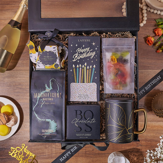 Custom Birthday Gift Baskets - Coffee Treat Birthday Gift