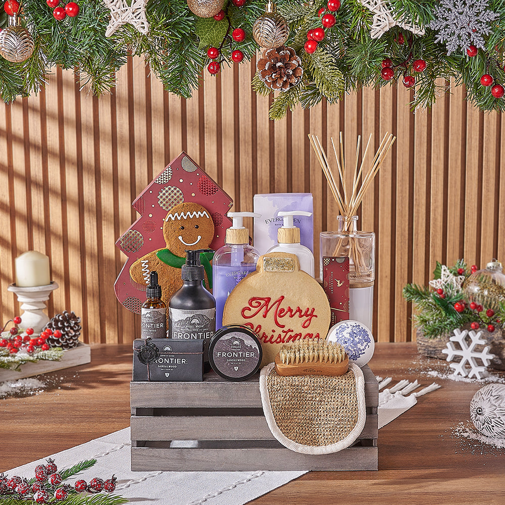 Christmas Spa Gift Crate – how the gift is presented
