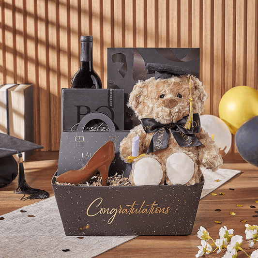 Congrats Grad! Wine Gift Set, graduation gift, graduation, wine gift, wine, chocolate gift, chocolate, Connecticut delivery