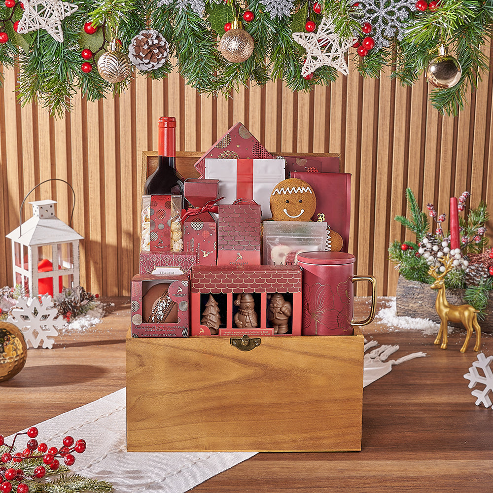 Holiday Wine Gift Chest – how the gift is presented