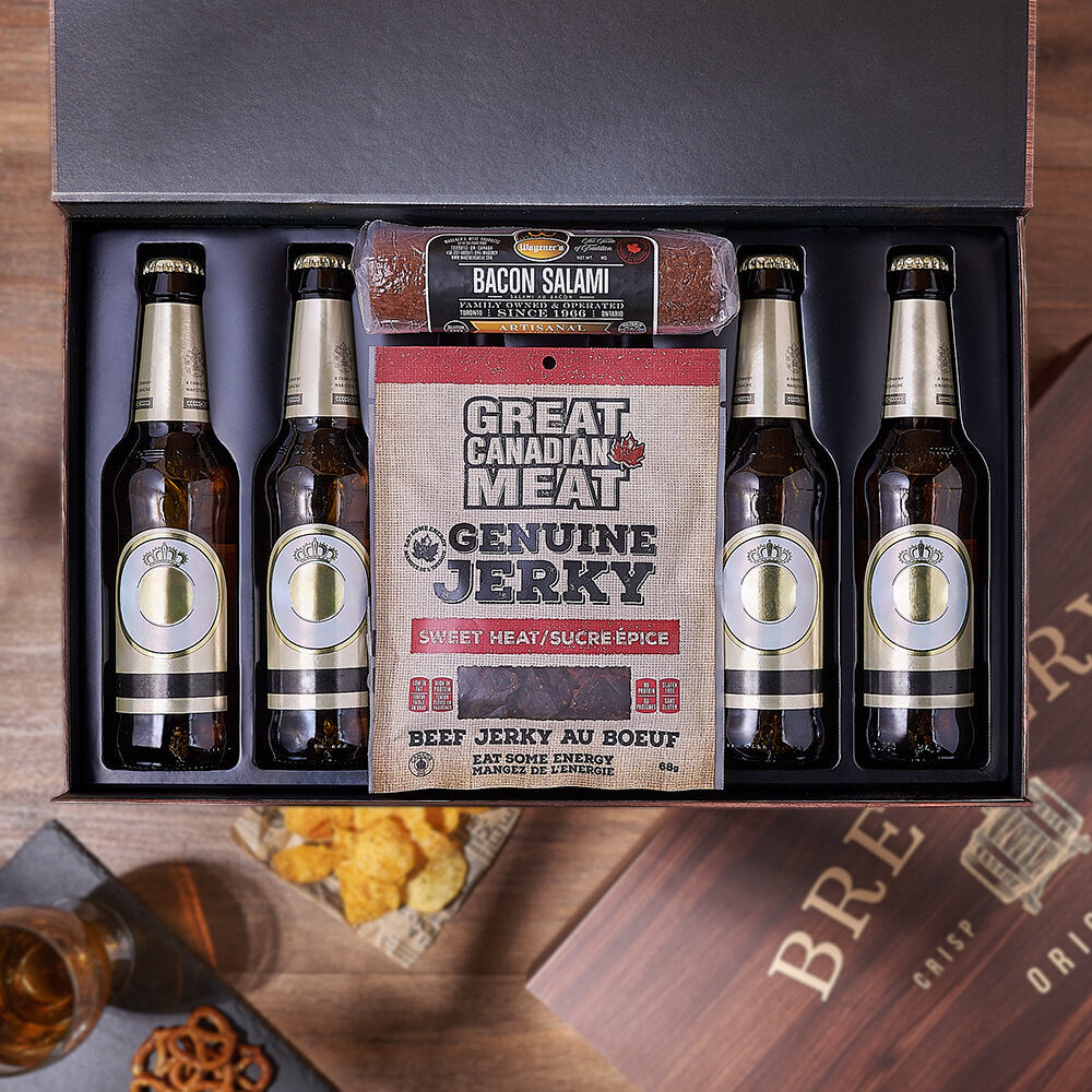 Craft Beer and Meat Snack Box – how the gift is presented