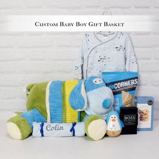 Custom Baby Boy Gift Basket from Connecticut Baskets - Connecticut Delivery