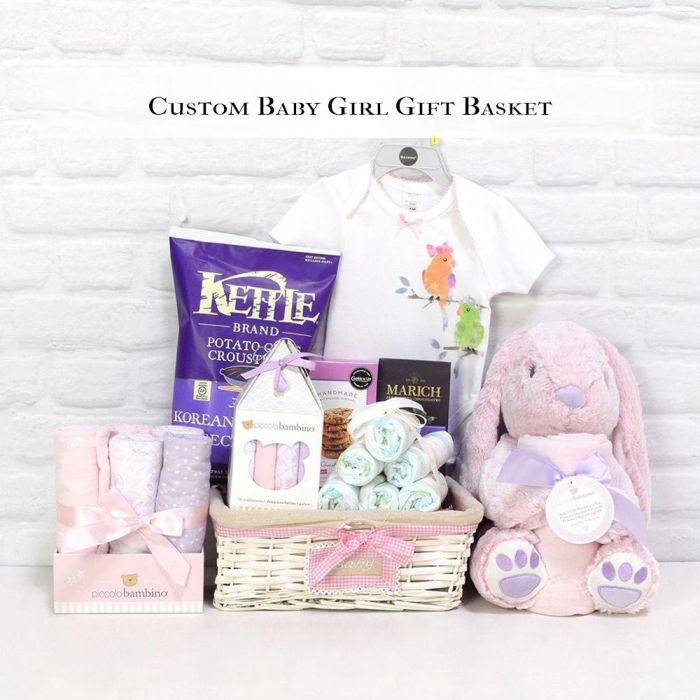 Custom Baby Girl Gift Basket from Connecticut Baskets - Connecticut Delivery