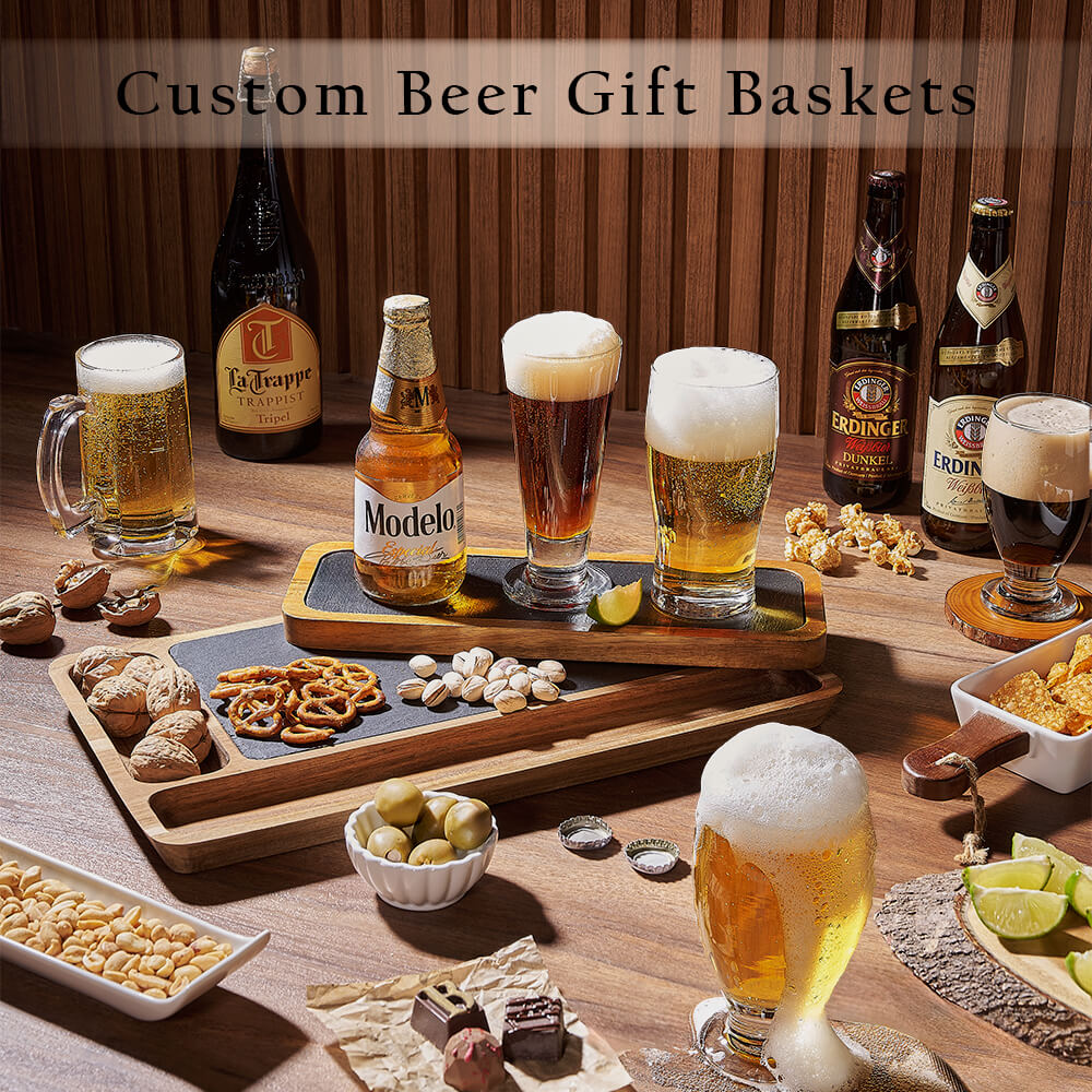 Custom Beer Gift Baskets from Connecticut Baskets - Beer Gift Set - Connecticut Delivery.