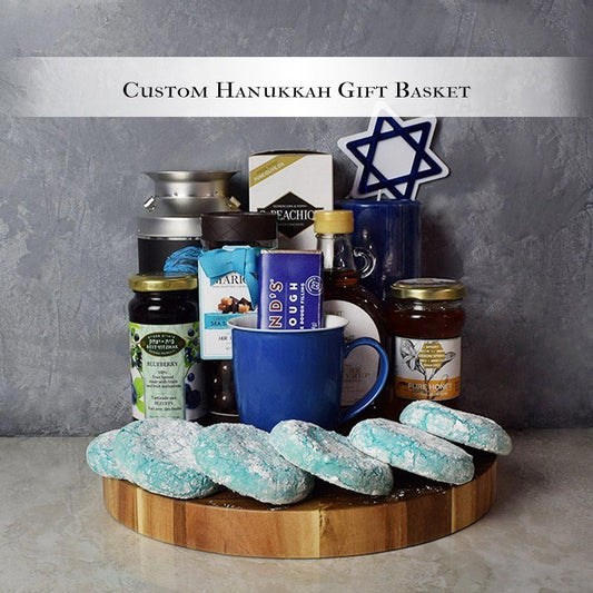 Custom Hanukkah Gift Basket from Connecticut Baskets - Connecticut Delivery