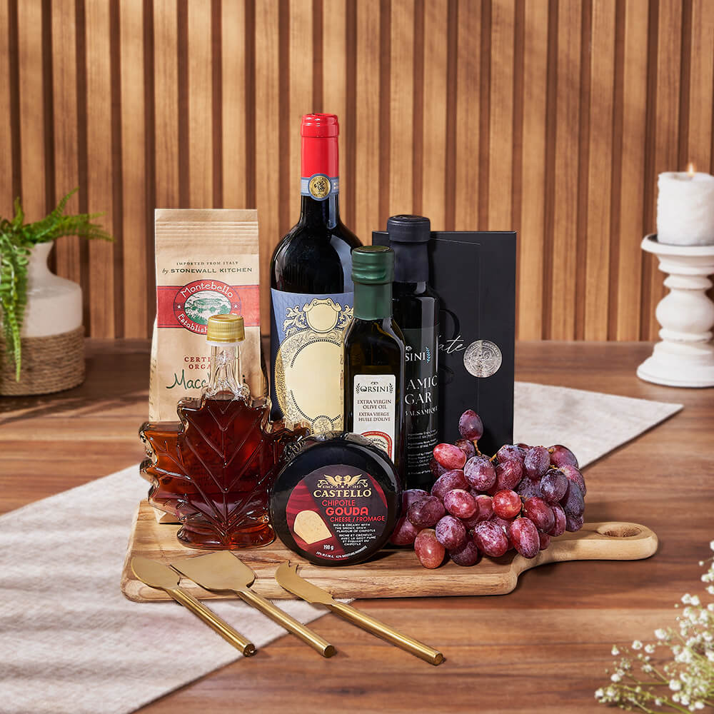 Decadent Luxuries Gift Set, wine gift, wine, pasta gift, pasta, Connecticut delivery