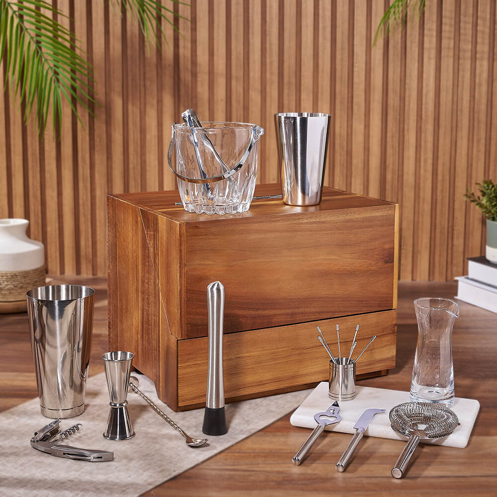Deluxe Table Top Bar Gift Set - Connecticut Baskets - Connecticut Delivery
