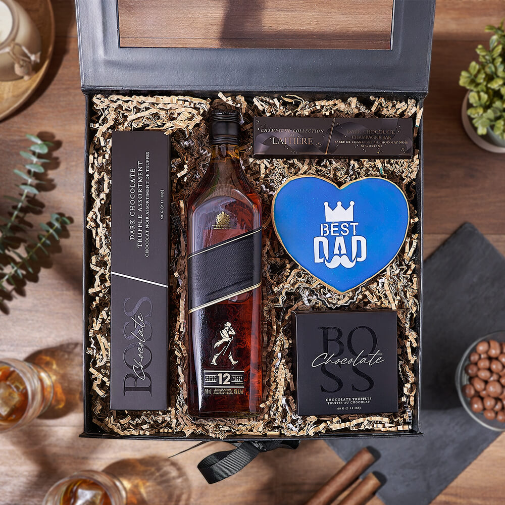 Father's Day Liquor and Chocolate – how the gift is presented