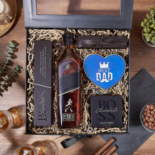 Father’s Day Spirits & Sweets Box, fathers day gift, fathers day, cookie gift, cookie, chocolate gift, chocolate, Connecticut delivery