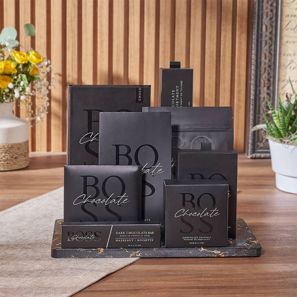 Boss Chocolate and Truffle Gift Box – how the gift is presented