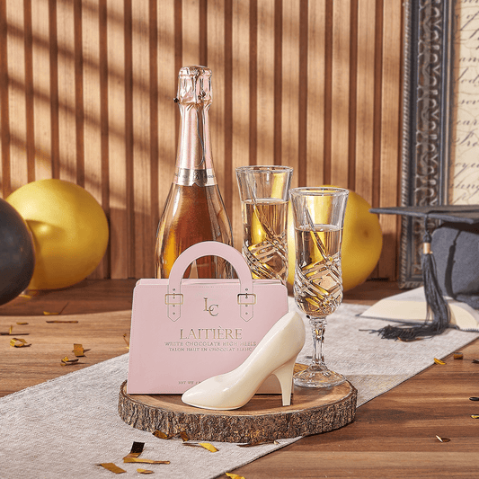 Graduation Champagne Celebration, graduation gift, graduation, chocolate gift, chocolate, champagne gift, champagne, sparkling wine gift, sparkling wine, Connecticut delivery