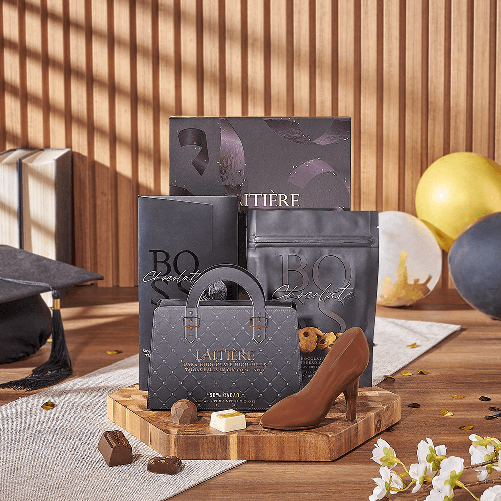 Graduation Chocolate Truffles and Cookies – how the gift is presented