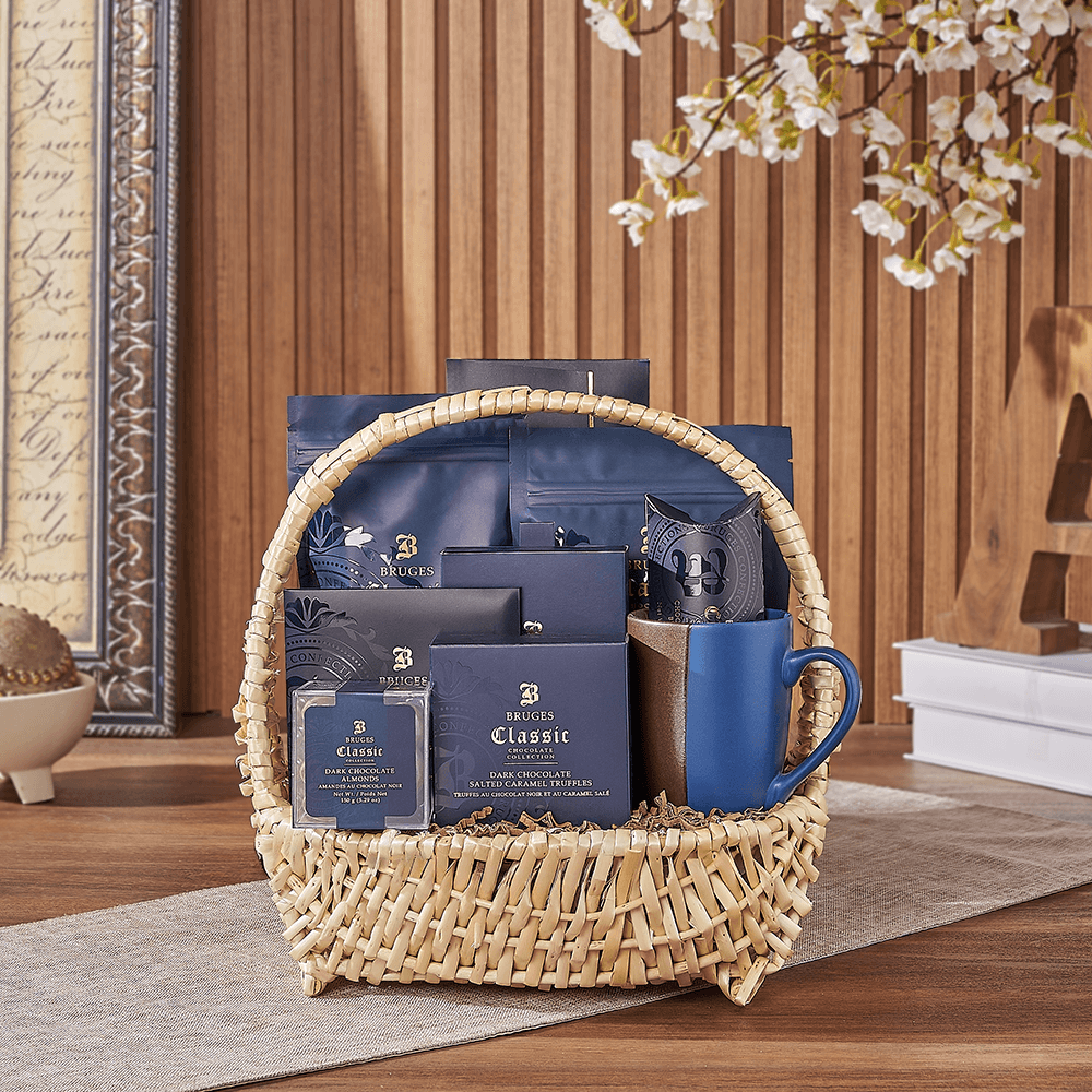 Custom gourmet gift basket prepared by Connecticut Baskets