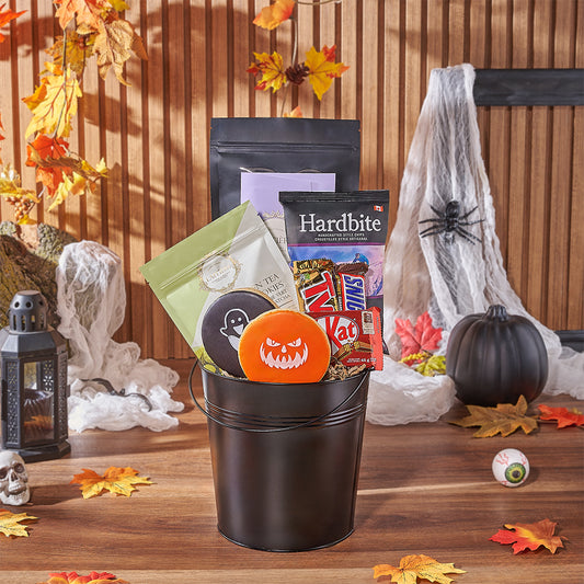 Halloween Tricks & Treats Gift Basket, halloween gift, halloween, candy gift, candy, chocolate gift, chocolate, Connecticut delivery