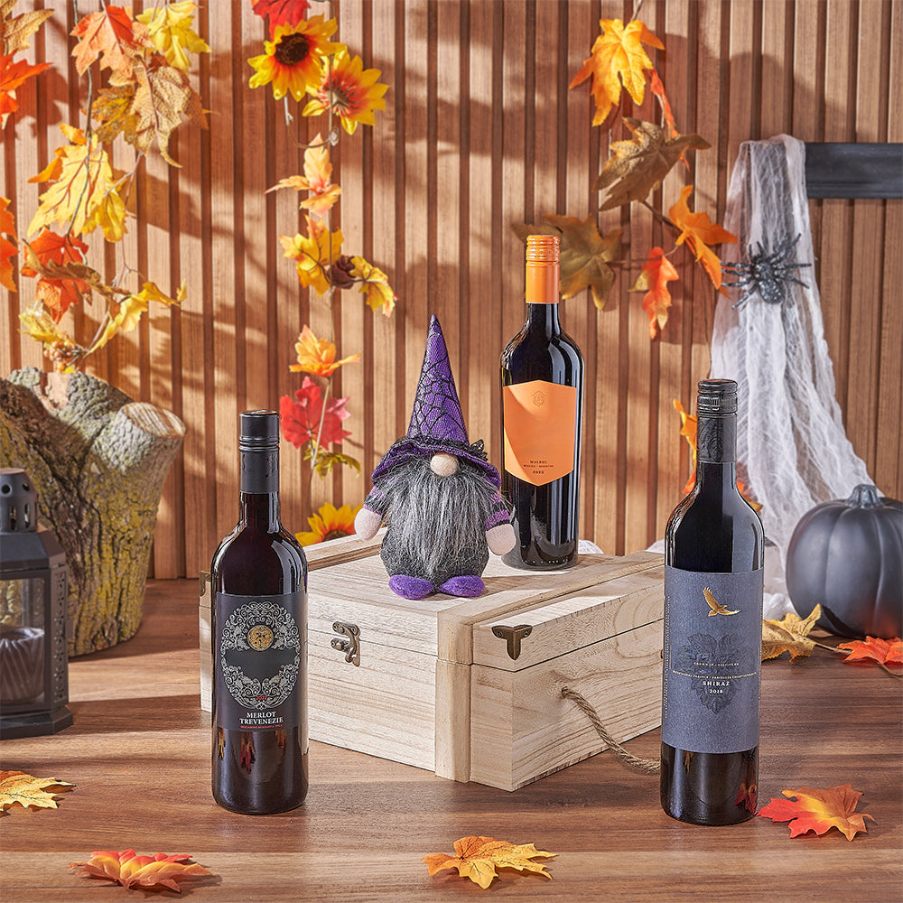 Halloween Wine Trio Gift, wine gift, wine, halloween gift, halloween, Connecticut delivery