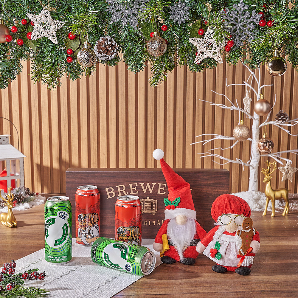 Happy Holidays Craft Beer & Santa Gift, craft beer gift, craft beer, christmas gift, christmas, Connecticut delivery