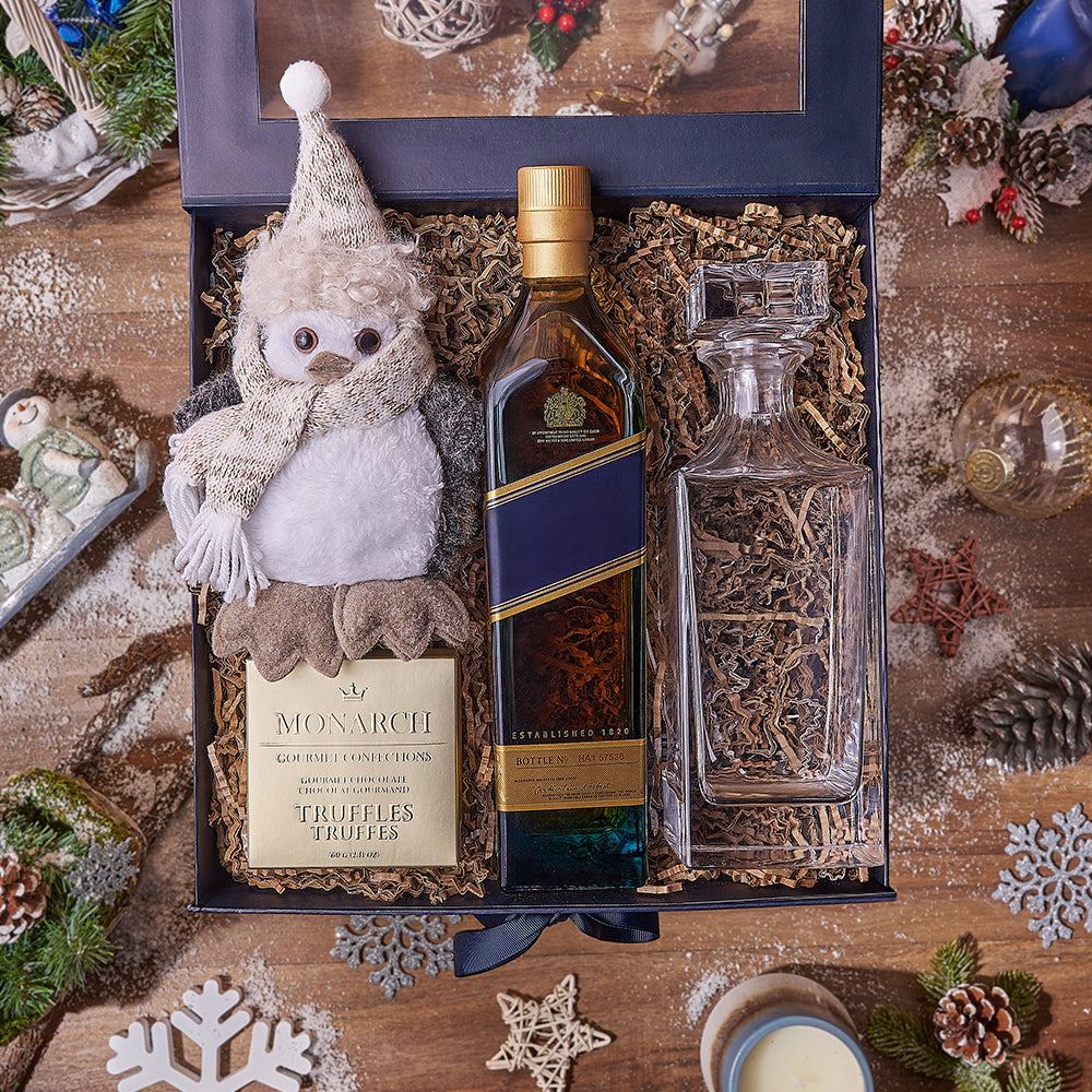 Holiday Whiskey Decanter Set – how the gift is presented