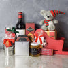 Holiday Sleigh with Wine Gift Basket from Connecticut Baskets - Connecticut Delivery