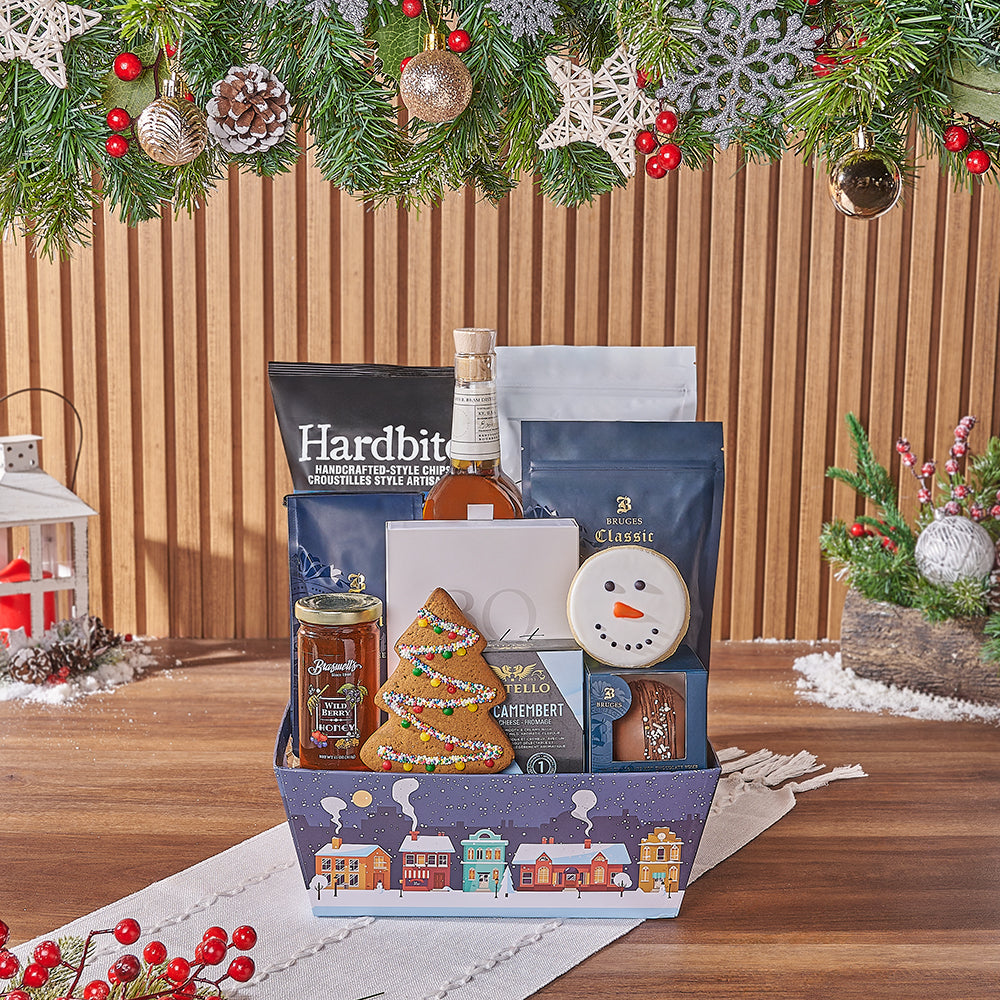 Whiskey Holiday Market Tray – how the gift is presented
