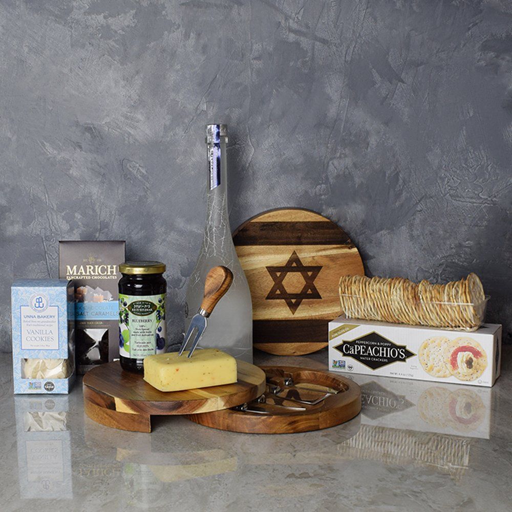 Hanukkah Liquor Gift Basket – how the gift is presented