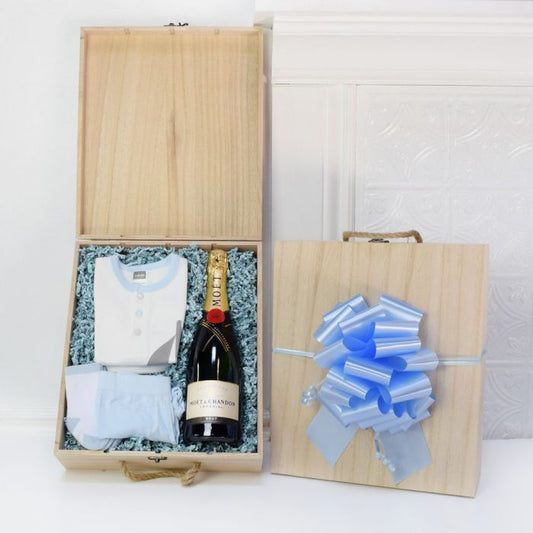 Little Miracle Baby Boy Gift Set from Connecticut Baskets - Champagne Gift Basket - Connecticut Delivery.