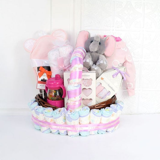 Little Princess Pink Gift Set from Connecticut Baskets - Baby Gift Basket - Connecticut Delivery.